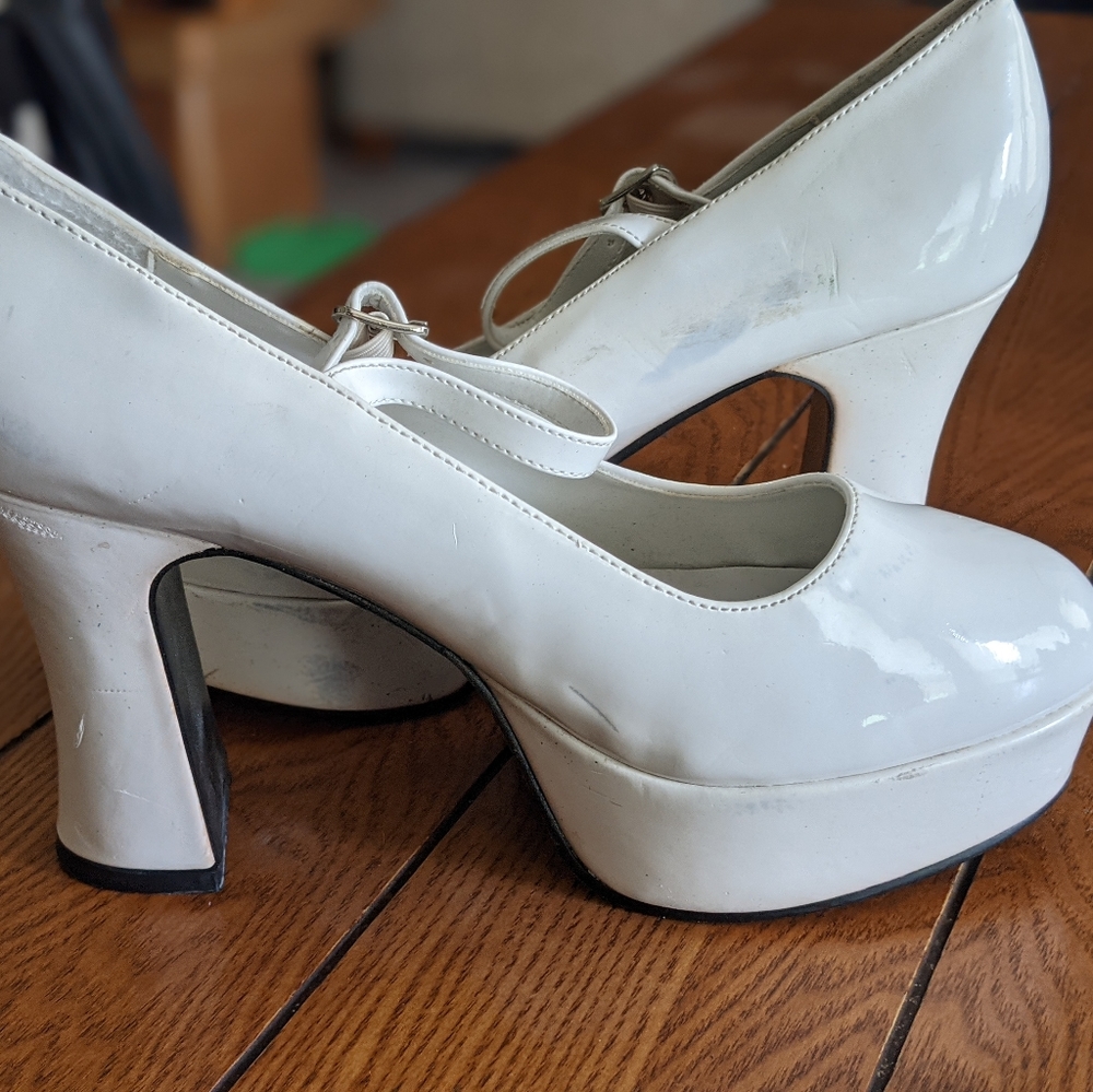 White Platform Heels